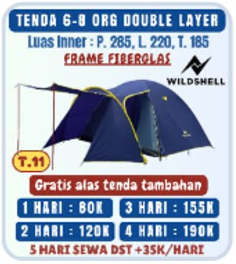Tiang Flysheet Tinggi 2 Meter
