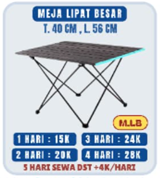 Meja Lipat Jumbo M.LJ