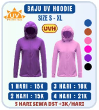 Baju UV Hoodie UVH
