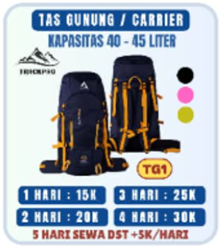 Tas Gunung / Carrier 40-45L TG1