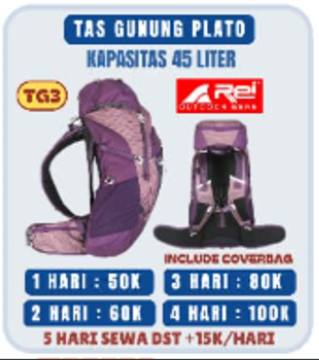 Tas Gunung Plato 45L TG3