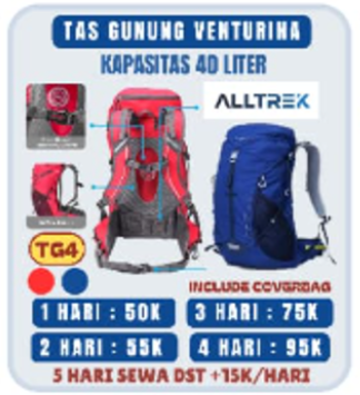Tas Gunung Venturina 40L TG4