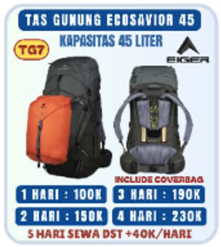 Tas Gunung Ecosavior 45 TG7