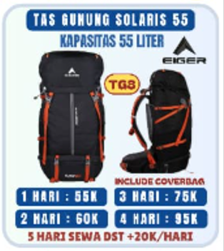 Tas Gunung Solaris 55 TG8
