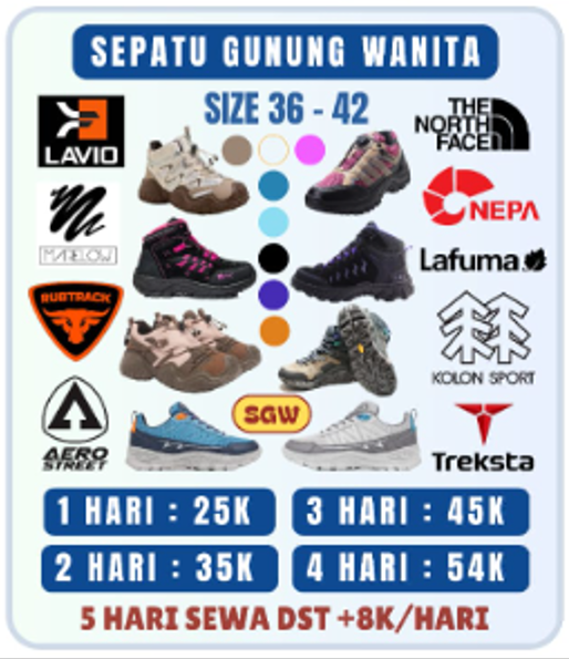 Sepatu Gunung Wanita SGW